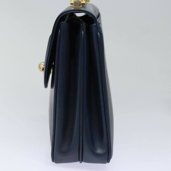 GUCCI Hand Bag Leather Navy Auth 84810 - Picture 4 of 16